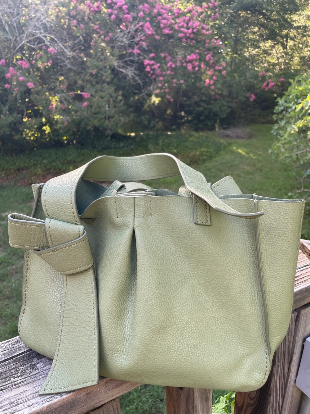 Zac Posen Anthea leather handbag in sage